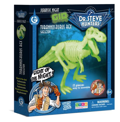 Dr. Steve Hunters Jurassic Night Glow-In-The-Dark Tyrannosaurus Rex