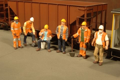 Bachmann Maintenance Workers, 6 FiguresHO Scale