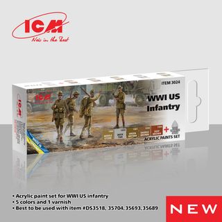 ICM Paint Set WWI US Infantry