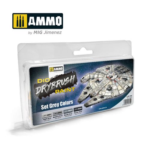 Ammo Drybrush Set Grey Colours (4) 40ml