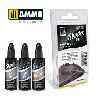 Ammo Shader Set Panzer Grey (3) 10ml