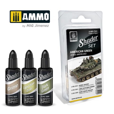 Ammo Shader Set American Green (3) 10ml
