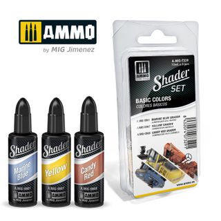 Ammo Shader Set Basic Colours (3) 10ml