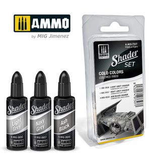 Ammo Shader Set Cold Colours (3) 10ml