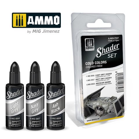Ammo Shader Set Cold Colours (3) 10ml