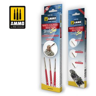 Ammo Marta Kolinsky Selection Brush Set(3)