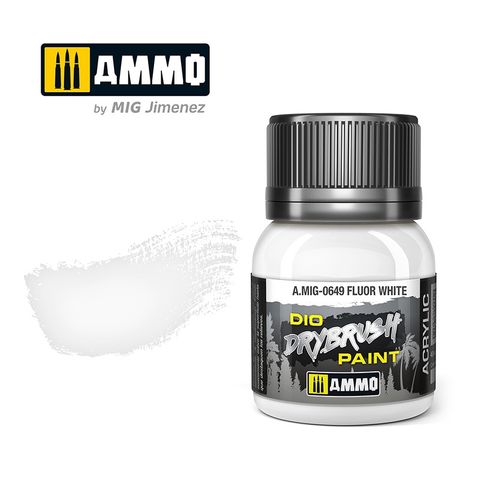 Ammo Drybrush Fluor White 40ml