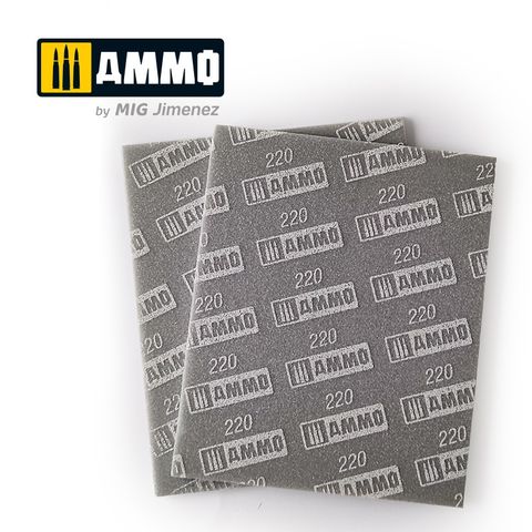 Ammo Sanding Sponge Sheet (220) 2 pcs