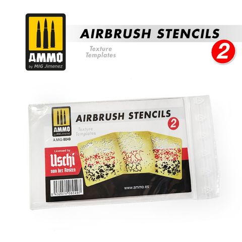 Ammo Airbrush Stencils #2 3 Aluminium Stencils