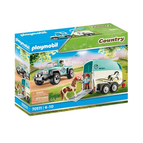 Playmobil Car with Pony Trailer