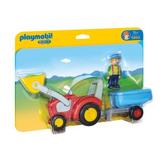 Playmobil 1.2.3 Tractor with Trailer