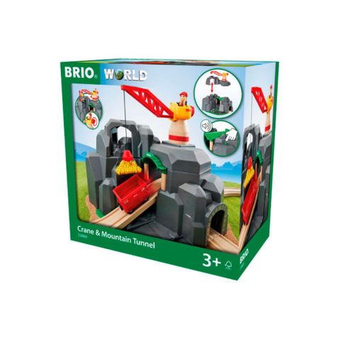 BRIO Crane and Mountain Tunnel