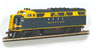 Bachmann Santa Fe, EMD FT-A Diesel LocoBlue/Yellow, HO Scale