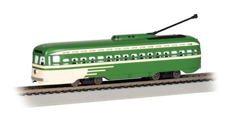 Bachmann San Diego PCC Streetcar w/DCC,Green/Cream, HO Scale