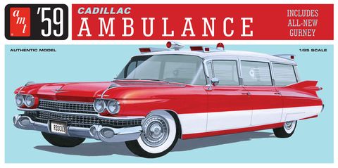 AMT 1:25 1959 Cadillac Ambulance w/Gurney