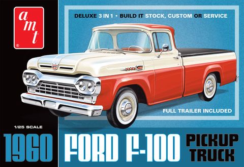 AMT 1:25 1960 Ford F-100 Pickup w/Trailer