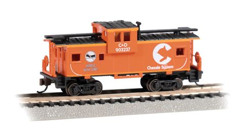 Bachmann Chessie #903237 36ft Wide Vision Caboose, N Scale