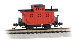 Bachmann Painted, Unlettered - Red N Scale Old-Time Bobber Caboose