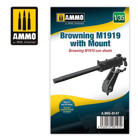 Ammo 1:35 Browning M1919 with Mount