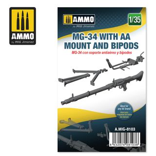 Ammo 1:35 MG-34 with AA Mount and Bipods