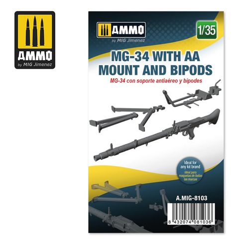Ammo 1:35 MG-34 with AA Mount and Bipods