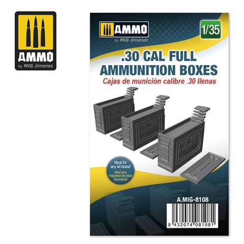 Ammo 1:35 .30 cal Full Ammunition Boxes