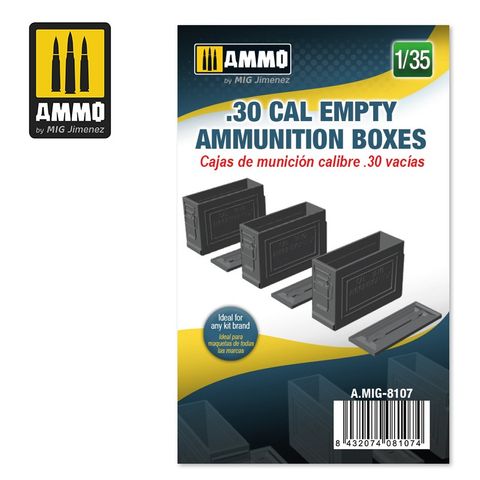 Ammo 1:35 .30 cal Empty Ammunition Boxes