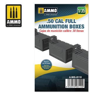 Ammo 1:35 .50 cal Full Ammunition Boxes