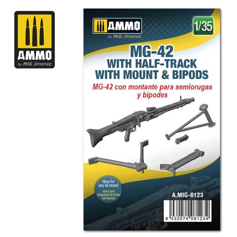 Ammo 1:35 MG-42 with Half-Track Mount and Bipods