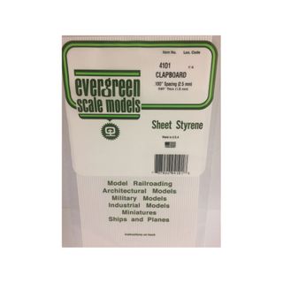 Evergreen Styr Clapboard 12X24 In .100In Sp *