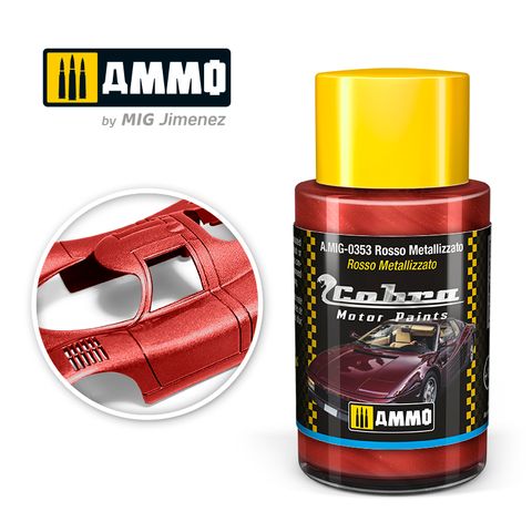 Ammo Cobra Motor Rosso Metallizzato 30ml