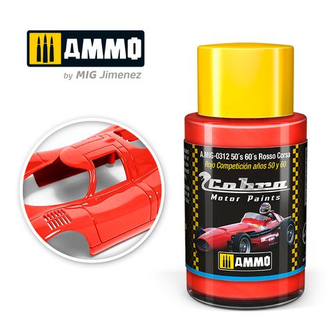 Ammo Cobra Motor 50s 60s Rosso Corsa 30ml