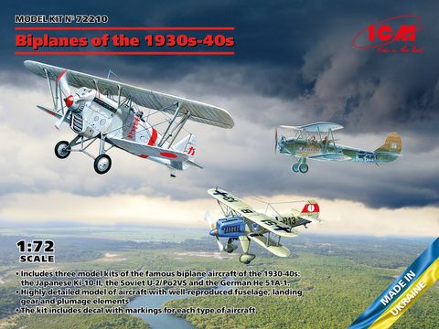 ICM 1:72 Biplanes of the 1930s and 40s (He-51A, Ki-10-II, U-2/Po-2VS)