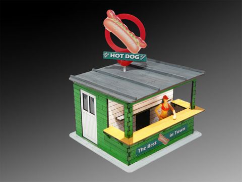 Bachmann Hot Dog Stand w/Light and Rotating Banner 1:32 Scale