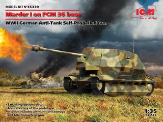 ICM 1:35 Marder I on FCM 36 base, WWII German Anti-Tank Gun