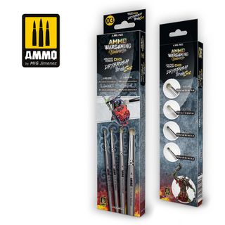 Ammo Wargaming Universe-Miniature Premium DIO DRYBRUSH Brush Set