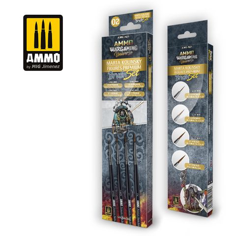 Ammo Wargaming Universe-Marta Kolinsky Figures Premium Brush Set