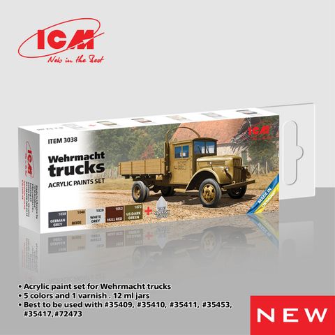 ICM Paint Set for Wehrmacht Trucks