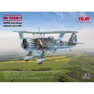 ICM 1:32 Hs 123A-1, WWII German attack aircraft