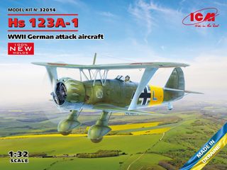 ICM 1:32 Hs 123A-1, WWII German attack aircraft