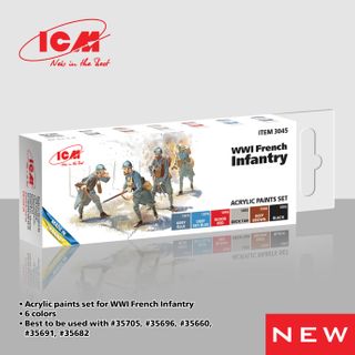 ICM Paint Set for WWI French Infantry
