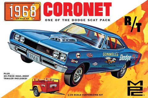 MPC 1:25 1968 Dodge Coronet Hardtop w/Trailer