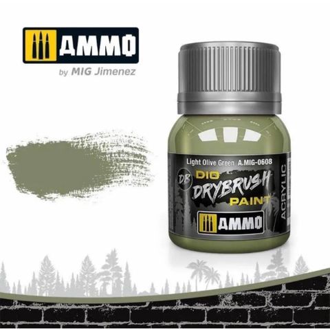 Ammo Drybrush Light Olive Green 40ml
