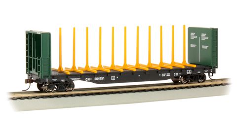 Bachmann, Canadian National 52ft Centre-Beam Flatcar No 604751, HO