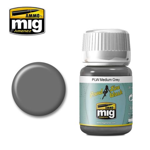 Ammo Panel Line Wash Medium Grey 35ml