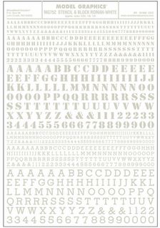 Woodland Scenics Stencil & Block Roman White Dt