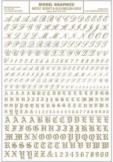 Woodland Scenics Script & Old English Gold Dt