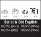 Woodland Scenics Script & Old English Silver Dt