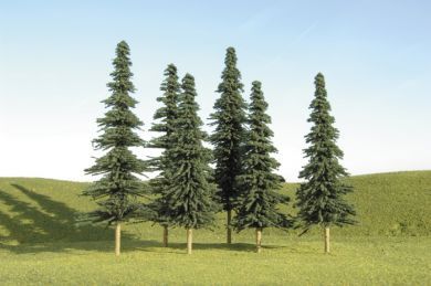 Bachmann 5"-6" Spruce Trees 6 pcs per pack.