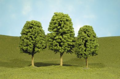 Bachmann 3"-4" scenescapes Deciduous Trees, 3 per pack. HO Scale